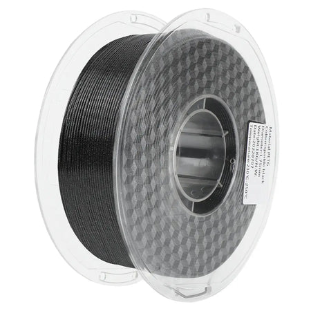 LANDU Sparkling Black PETG 3D printer filament 1kg transparent spool for printing high-quality metallic finish models.