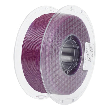 LANDU Sparkling Red PETG 3D printer filament 1kg transparent spool featuring a vibrant ruby-like glittering finish.