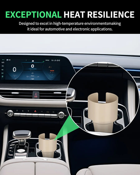 LANDU Rapid PETG filament used to print a custom car cup holder demonstrating exceptional heat resilience for automotive applications.