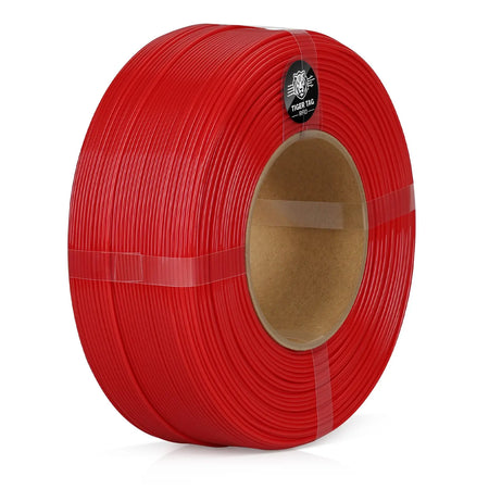 LANDU Red Refill Hyper PETG 3D printer filament 1kg spool-less coil with Tiger Tag RFID for high-speed printing.