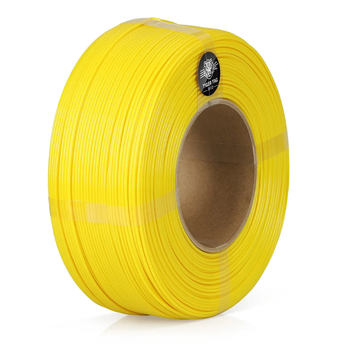 LANDU Yellow Refill Hyper PETG 3D printer filament 1kg spool-less coil featuring neat winding.